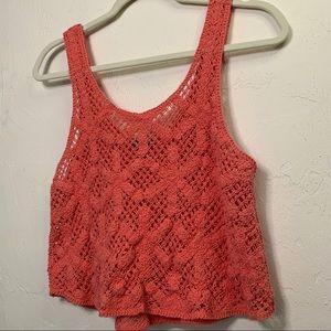 VTG Forever 21 Crocheted Flower Tank